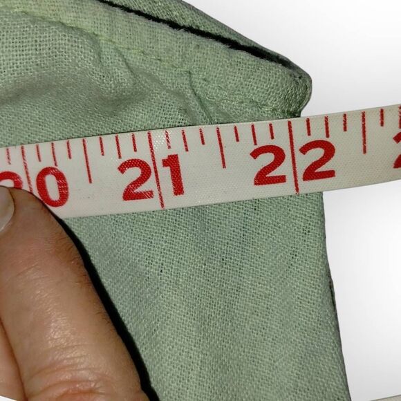 Cynthia Rowley Midi Sz L Tropical Sea Green High Low Linen Sleeveless Classicore - Picture 8 of 9